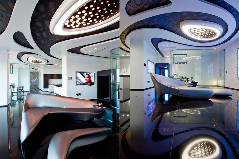 Дизайн офиса продаж в небоскрёбе One Thousand Museum от Zaha Hadid